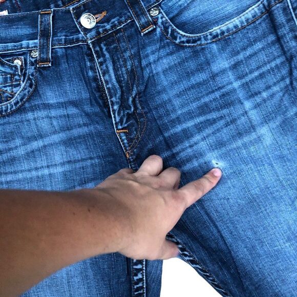 TRUE Religion Jeans Size 34 BILLY FLAP T Blue - Picture 7 of 9